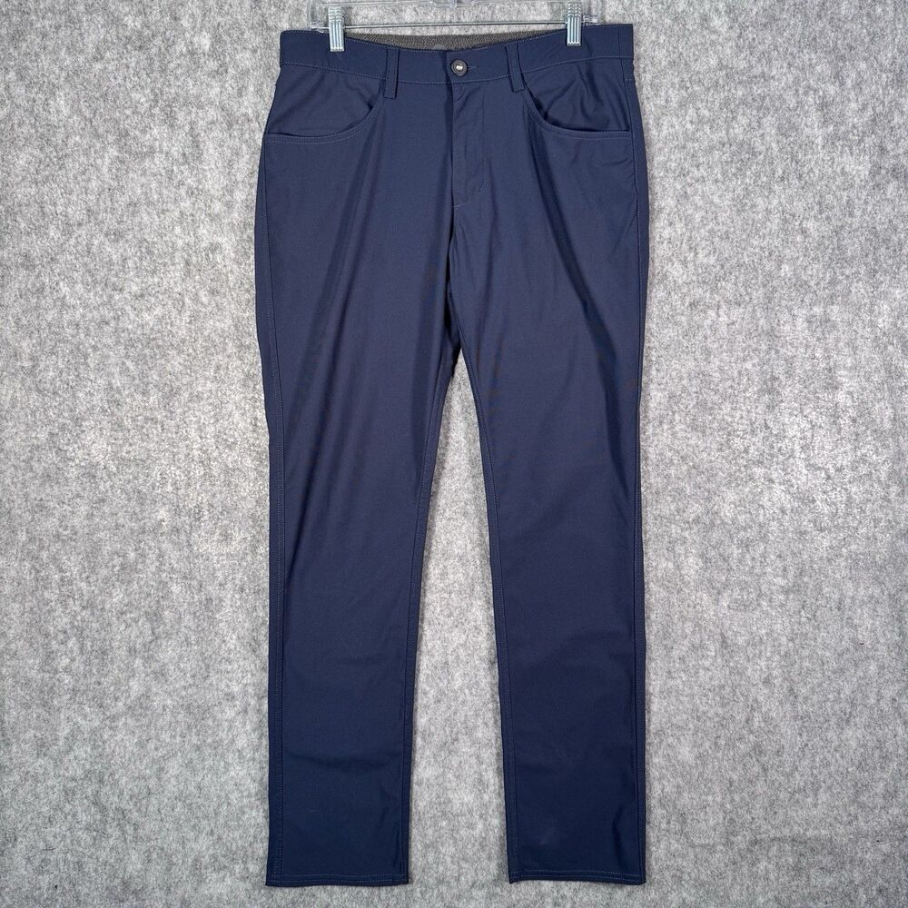 Vuori Meta Pants Mens 34x31 Blue 5 Pocket Chino Performance